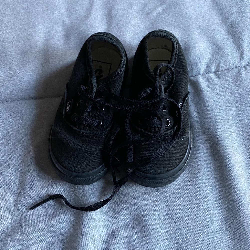 Vans authentic black shoes for babies